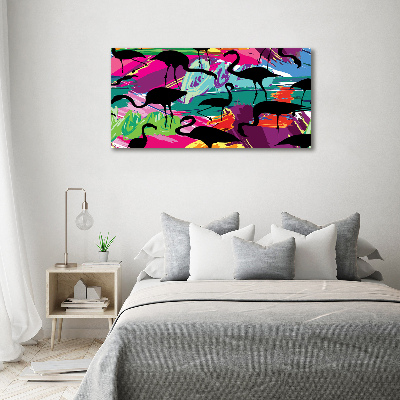 Acrylbild Fotodruck Flamingos