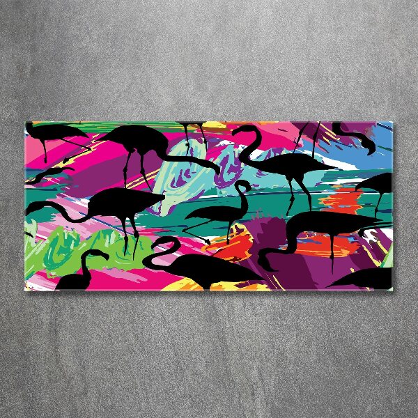 Acrylbild Fotodruck Flamingos