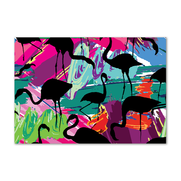 Acrylbild Fotodruck Flamingos