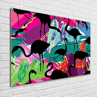 Acrylbild Fotodruck Flamingos