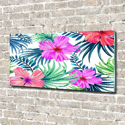 Acrylbild Fotodruck Hawaiianische Blumen