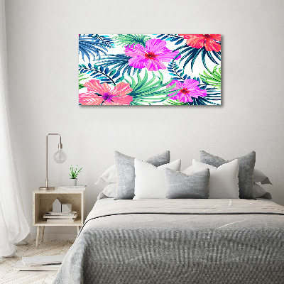 Acrylbild Fotodruck Hawaiianische Blumen
