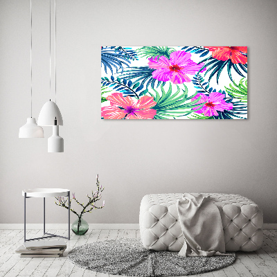 Acrylbild Fotodruck Hawaiianische Blumen