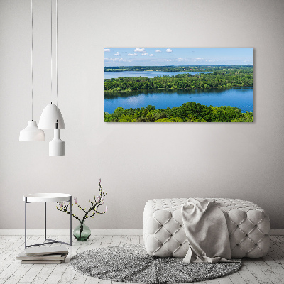 Foto auf Acryl Wald am See