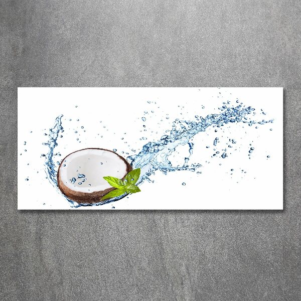 Foto auf Acryl Kokosnuss und Wasser