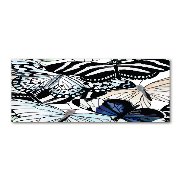 Acrylglas-Druck Schmetterlinge und Blumen