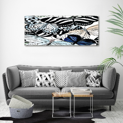 Acrylglas-Druck Schmetterlinge und Blumen