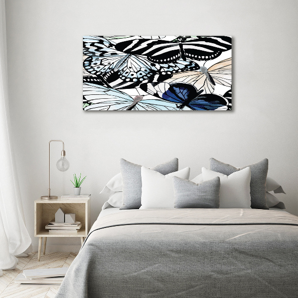 Acrylglas-Druck Schmetterlinge und Blumen
