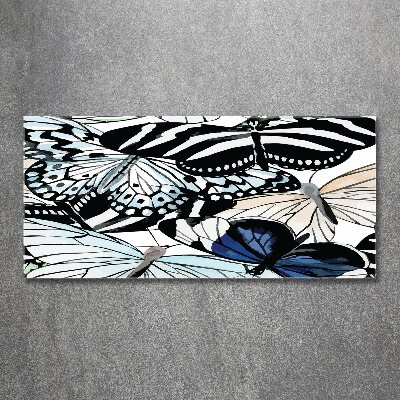 Acrylglas-Druck Schmetterlinge und Blumen