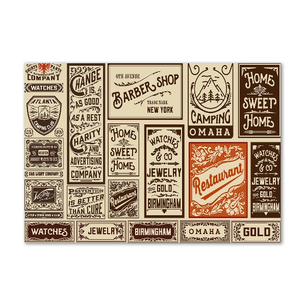 Bild auf Acrylglas Werbung und Etiketten