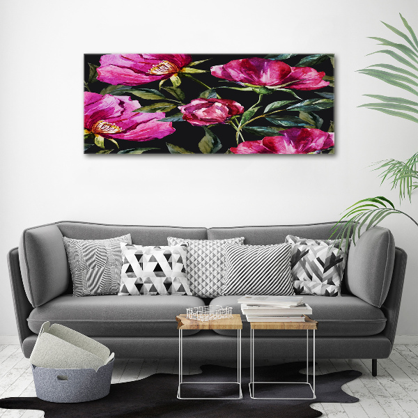 Bild auf Acrylglas Rosa Pfingstrosen