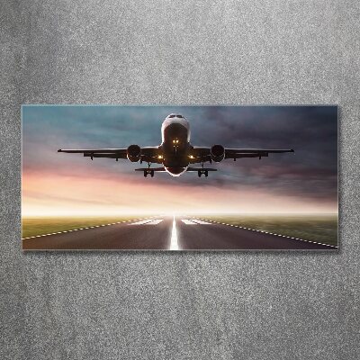 Acrylbild Fotodruck Ein Flugzeug startet