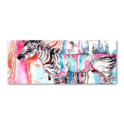 Acrylglas-Druck Buntes Zebra