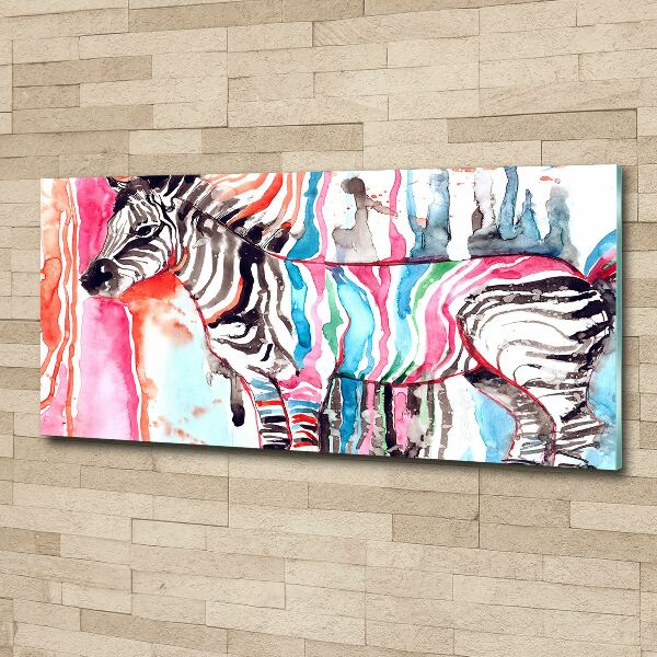 Acrylglas-Druck Buntes Zebra