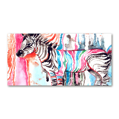 Acrylglas-Druck Buntes Zebra