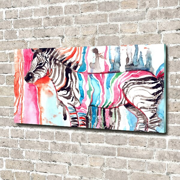 Acrylglas-Druck Buntes Zebra