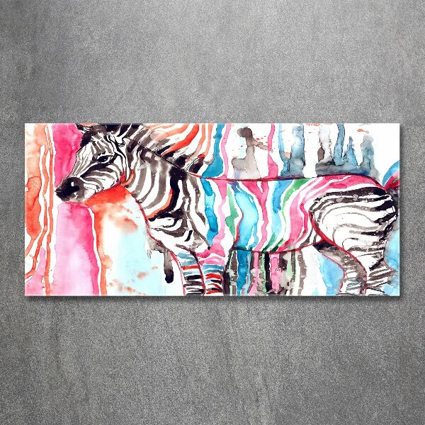 Acrylglas-Druck Buntes Zebra
