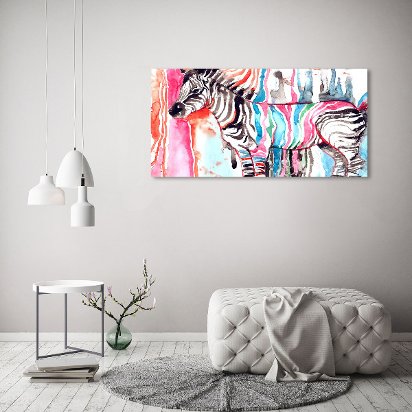 Acrylglas-Druck Buntes Zebra