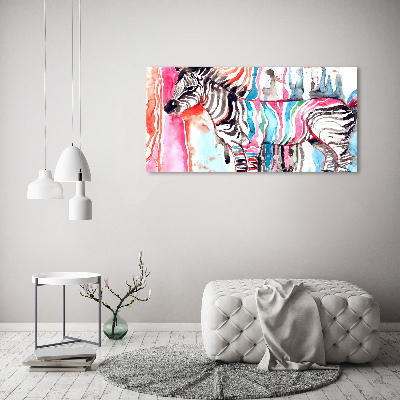 Acrylglas-Druck Buntes Zebra