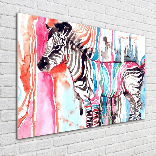 Acrylglas-Druck Buntes Zebra