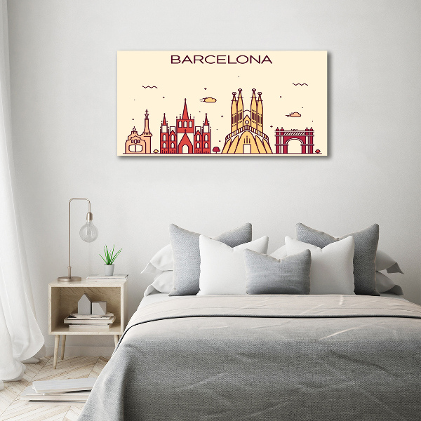 Acrylbild Fotodruck Die Inschrift Barcelona