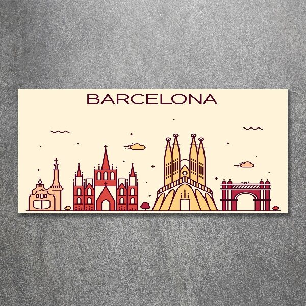 Acrylbild Fotodruck Die Inschrift Barcelona