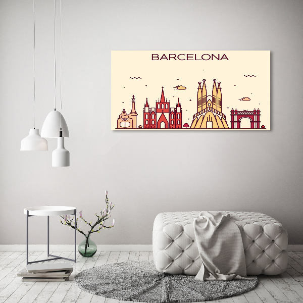 Acrylbild Fotodruck Die Inschrift Barcelona