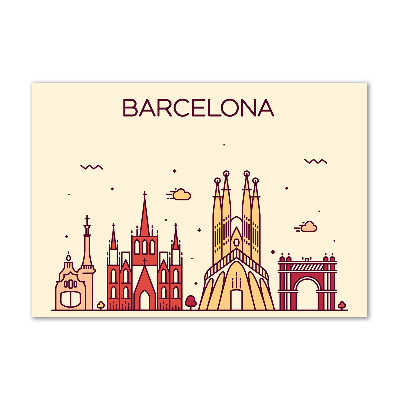 Acrylbild Fotodruck Die Inschrift Barcelona