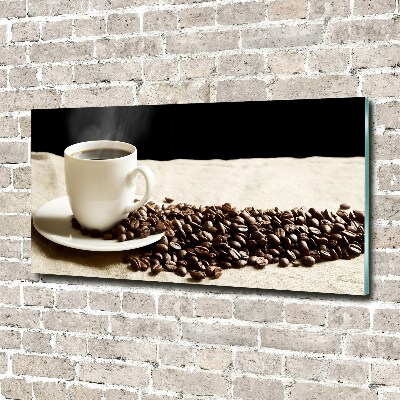 Acrylbild Fotodruck Aromatischer Kaffee