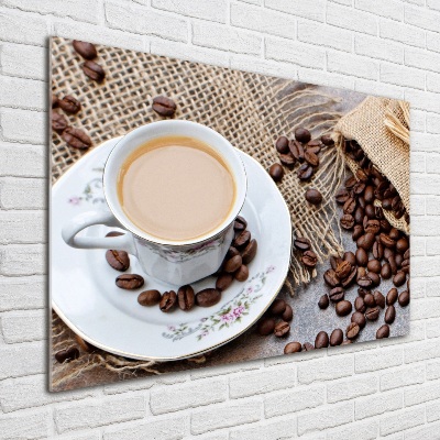 Acrylglas-Druck Kaffee mit Milch