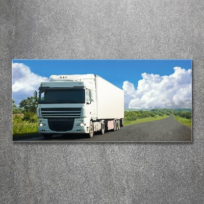 Foto auf Acryl Weißer LKW