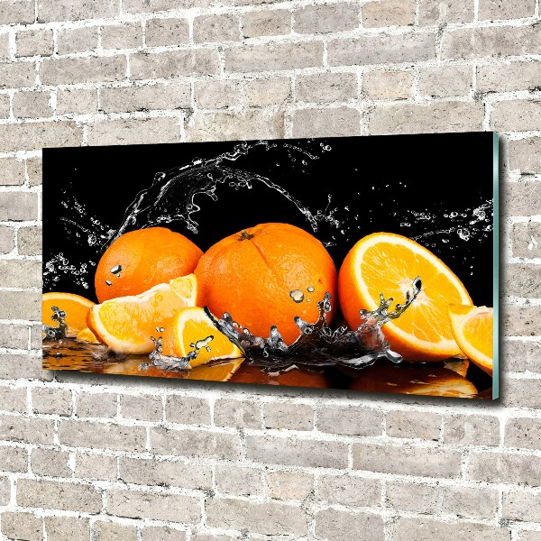 Acrylglas-Druck Orangen und Wasser