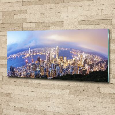 Acrylbild Fotodruck Hongkong-Panorama