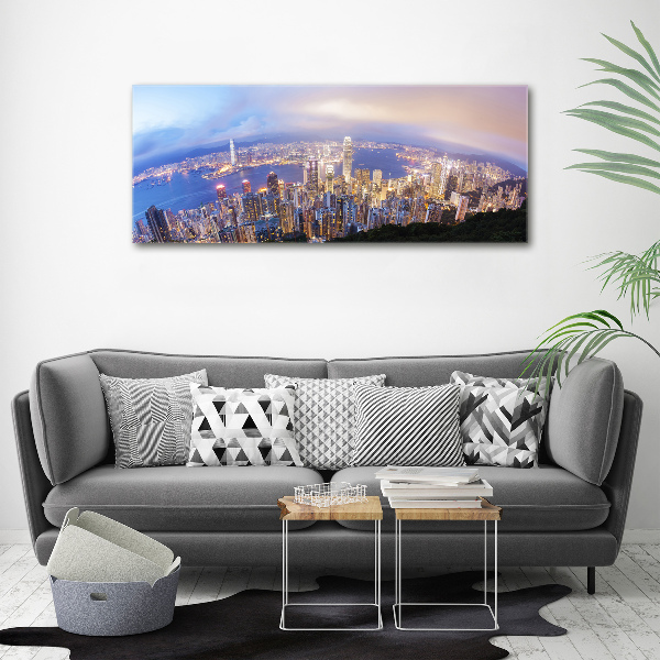 Acrylbild Fotodruck Hongkong-Panorama