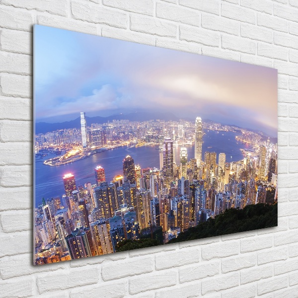 Acrylbild Fotodruck Hongkong-Panorama