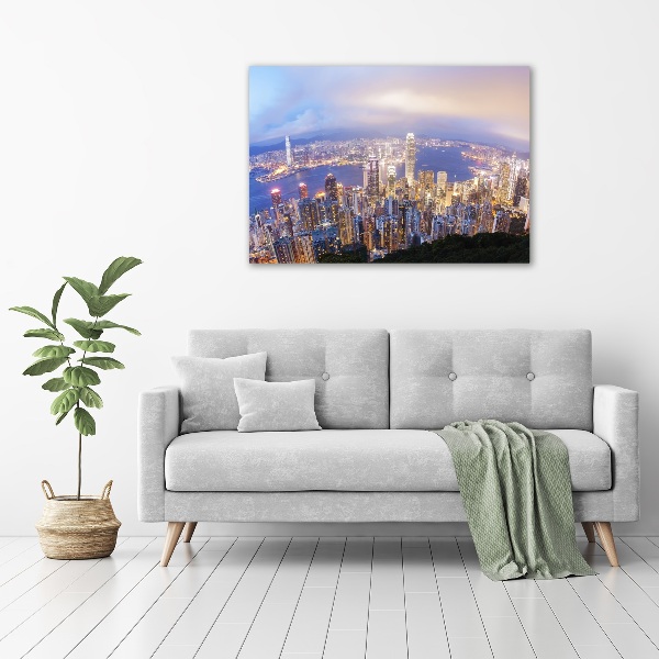 Acrylbild Fotodruck Hongkong-Panorama