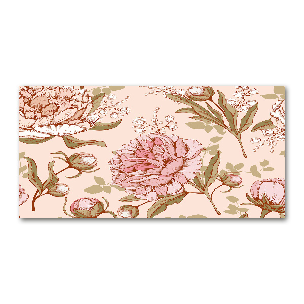 Acrylglas-Druck Pfingstrosen