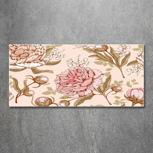 Acrylglas-Druck Pfingstrosen