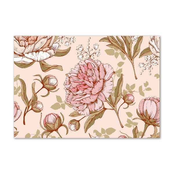 Acrylglas-Druck Pfingstrosen