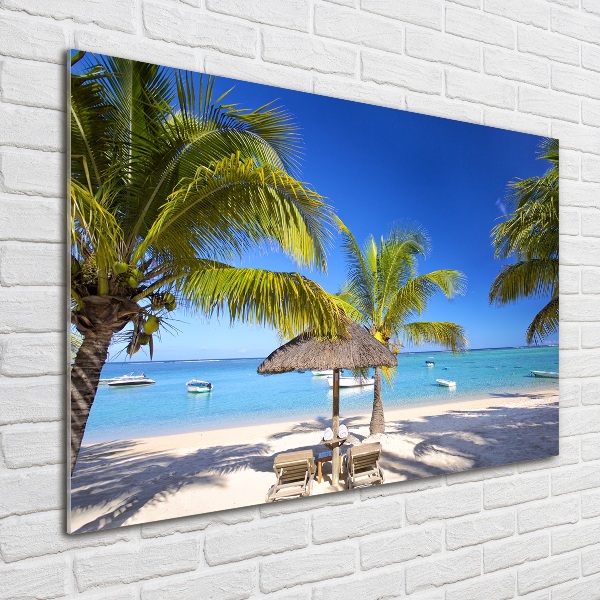 Acrylglas-Druck Mauritius Strand