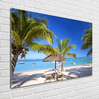 Acrylglas-Druck Mauritius Strand