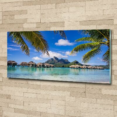 Bild auf Acrylglas Palmen in Bora Bora