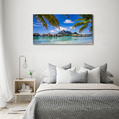 Bild auf Acrylglas Palmen in Bora Bora