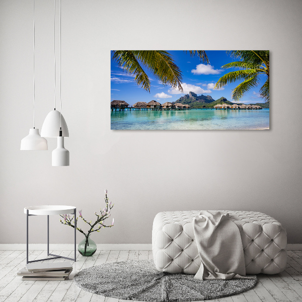 Bild auf Acrylglas Palmen in Bora Bora