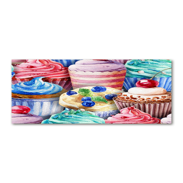Bild auf Acrylglas Bunte Cupcakes