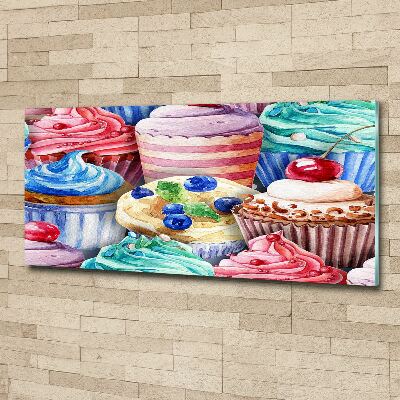 Bild auf Acrylglas Bunte Cupcakes