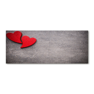 Acrylbild Fotodruck Rote Herzen