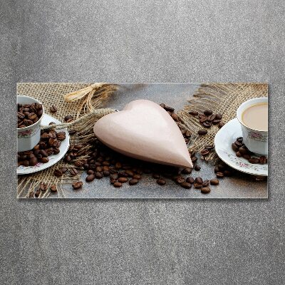 Acrylbild Fotodruck Kaffee mit Milch