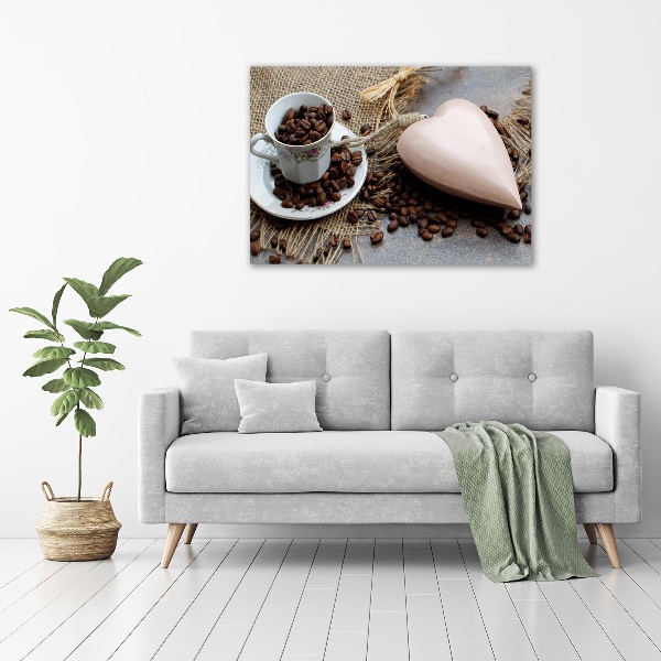 Acrylbild Fotodruck Kaffee mit Milch