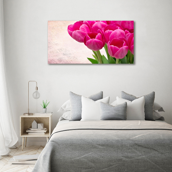 Bild auf Acrylglas Rosa Tulpen